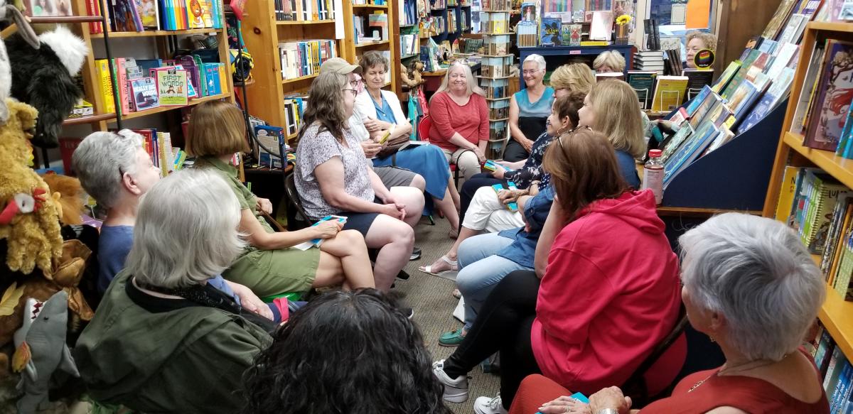 Our Adult Book Club meeting at America's Oldest Children's Bookstore