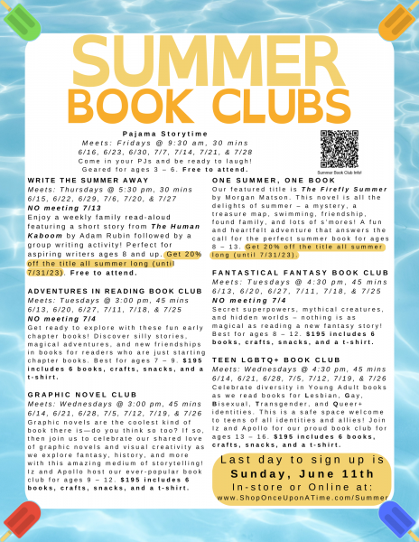 Summer Book Club Flyer 2023